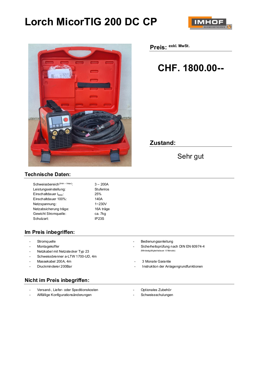 Lorch MicorTIG 200 DC